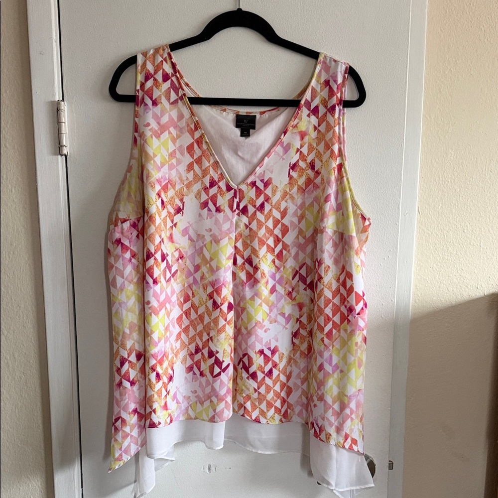 Worthington Multicolor Sleeveless Blouse
